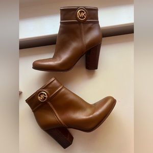 Michael Kors brown heeled booties! Size 9!